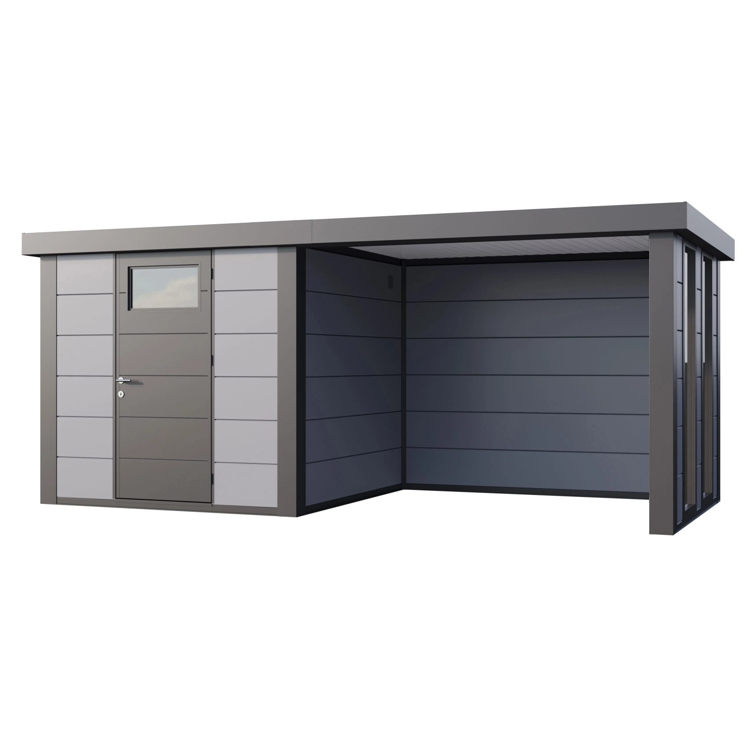 Gerätehaus Classico 2424 mit Lounge S Rechts m. Fenster 522 cm x 238 cm Hel günstig online kaufen