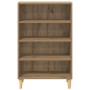 vidaXL Sideboard Artisan-Eiche, Holzwerkstoff, 57x35x89,5 cm. Sideboard mit vier offenen Fächern.