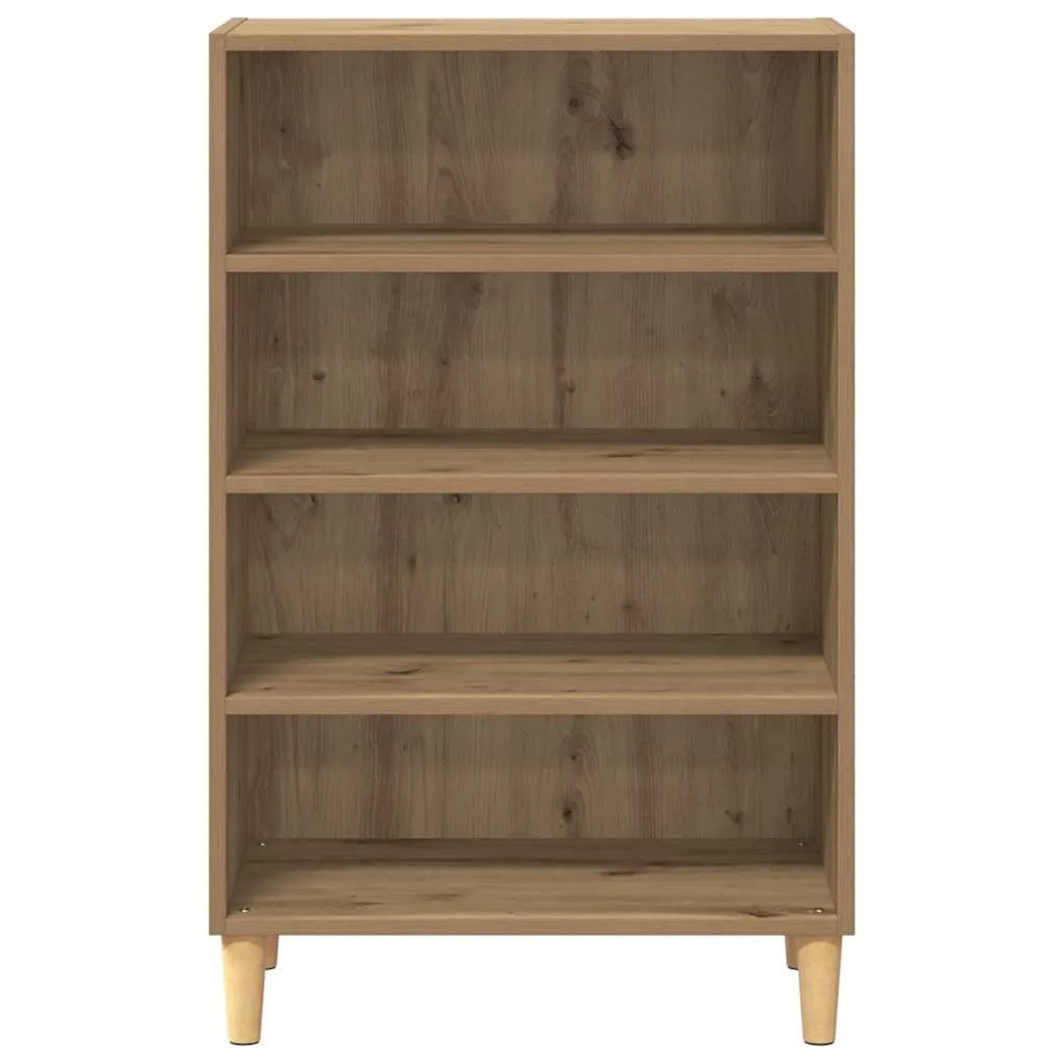 vidaXL Sideboard Artisan-Eiche, Holzwerkstoff, 57x35x89,5 cm. Sideboard mit vier offenen Fächern.