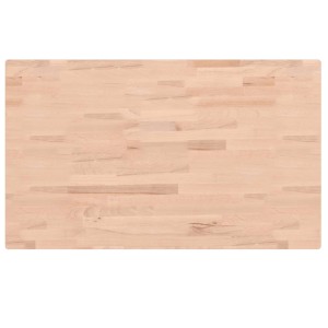Helle vidaXL Waschtischplatte aus Buchenholz, 100x60 cm, mit abgerundeten Ecken.