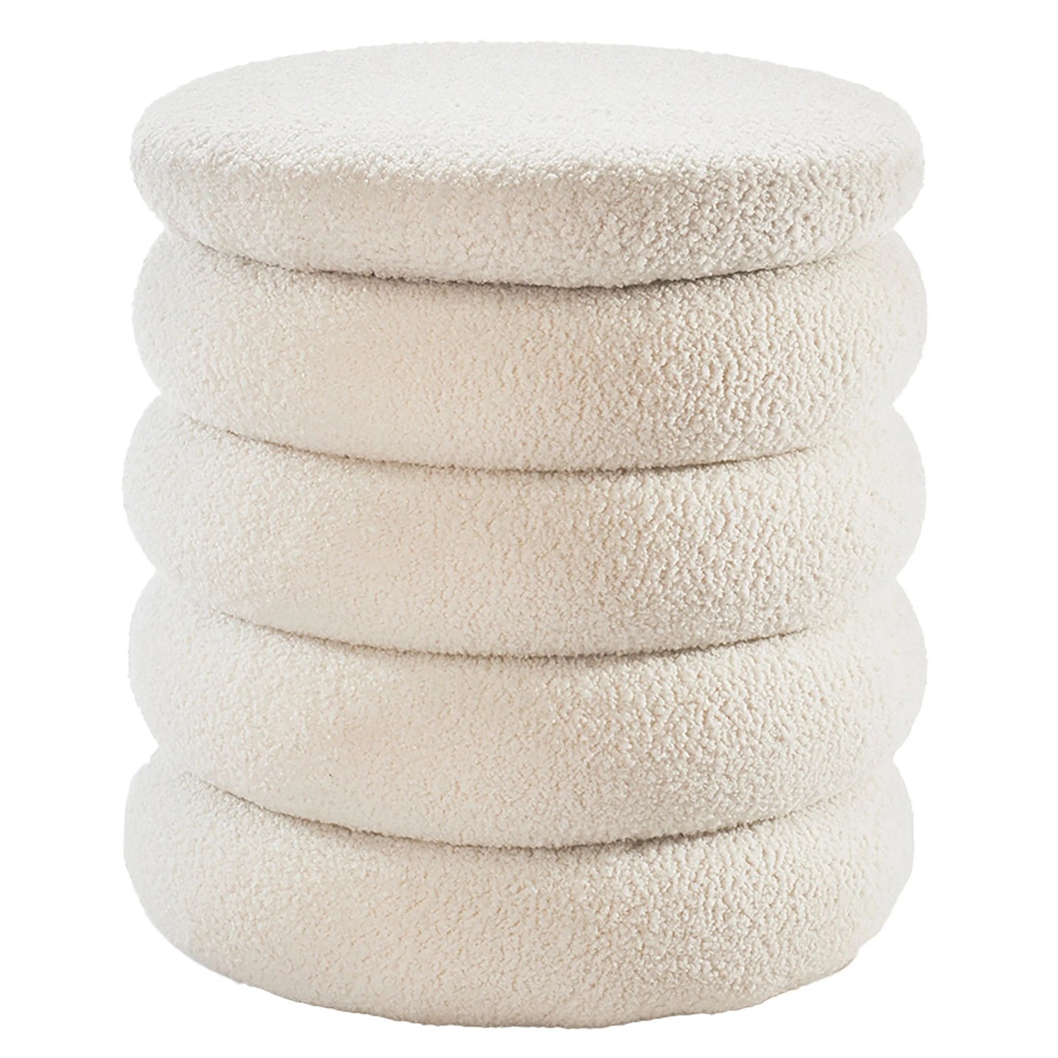 Kobolo Sitzhocker Sitzpouf Hocker mit Aufbewahrung BAHATI Bouclestoff Teddy günstig online kaufen