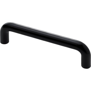 Schwarzer Hettich Möbelgriff aus Kunststoff, 105 mm breit.