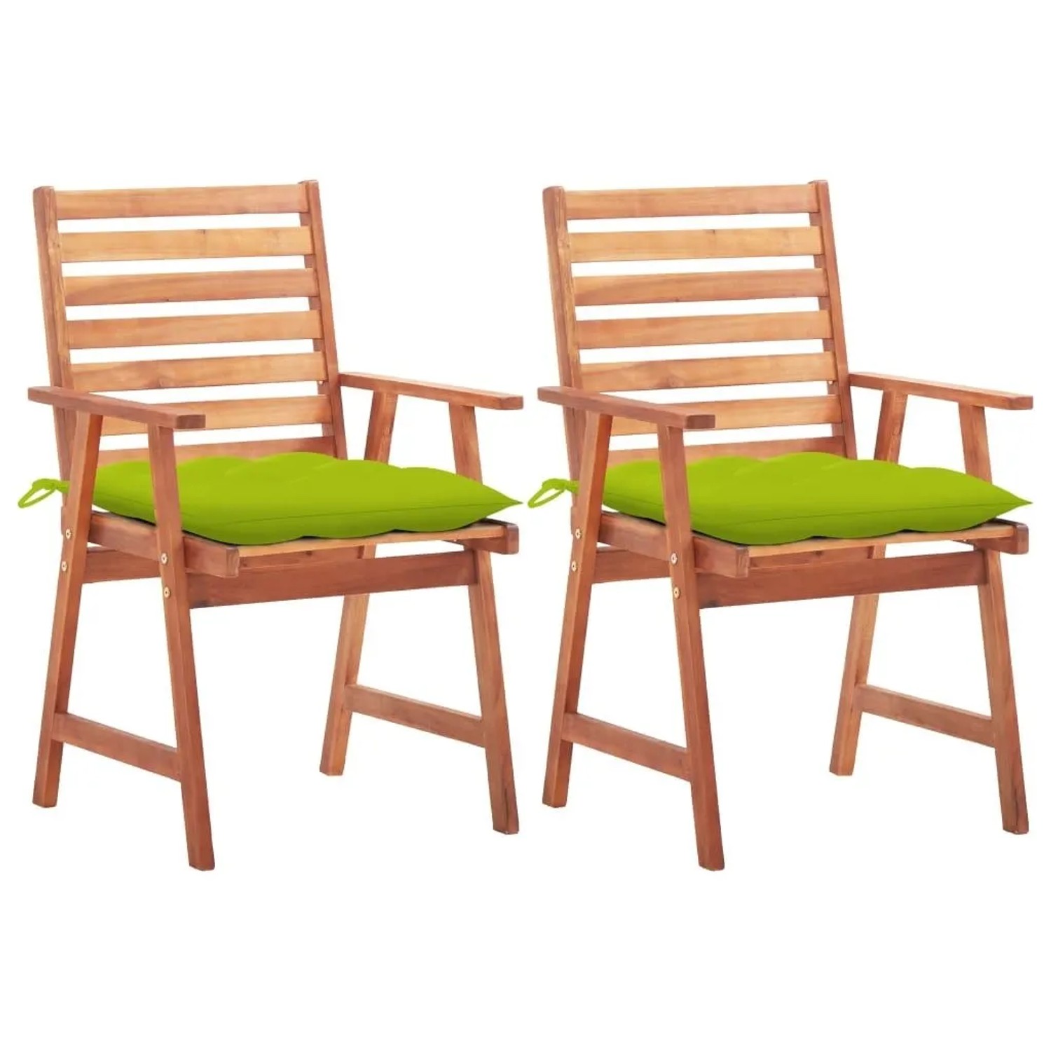 vidaXL Garten-Essstühle 2 Stk mit Kissen Massivholz Akazie 3064346