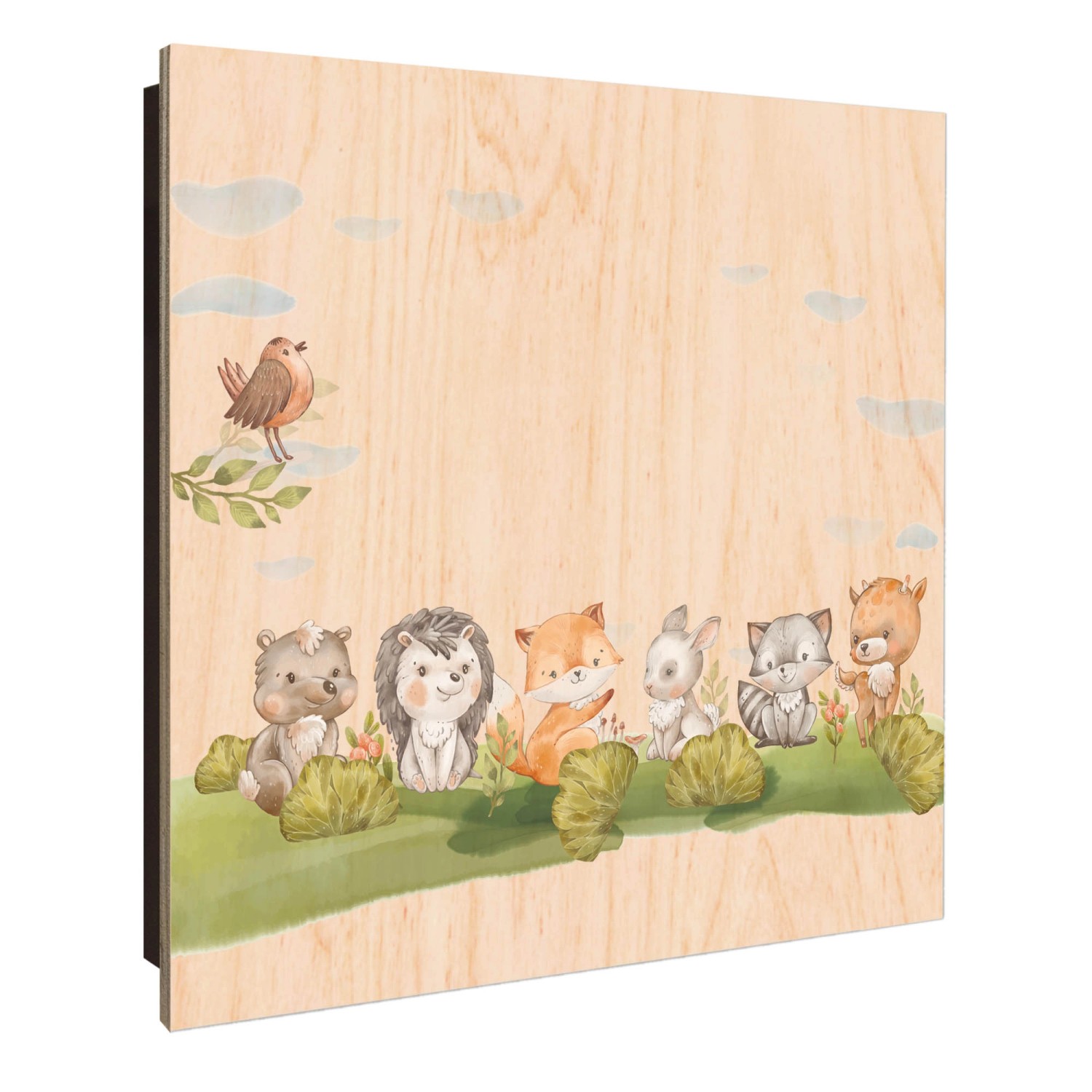 Banjado Schlüsselkasten Holz 30x30cm Schwarz Scharnier Rechts 50 Haken Desi günstig online kaufen