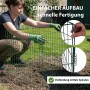 Aufbau des TRUTZHOLM Gartenkomposters aus grünem Stahldraht mit Spiralverbindung.