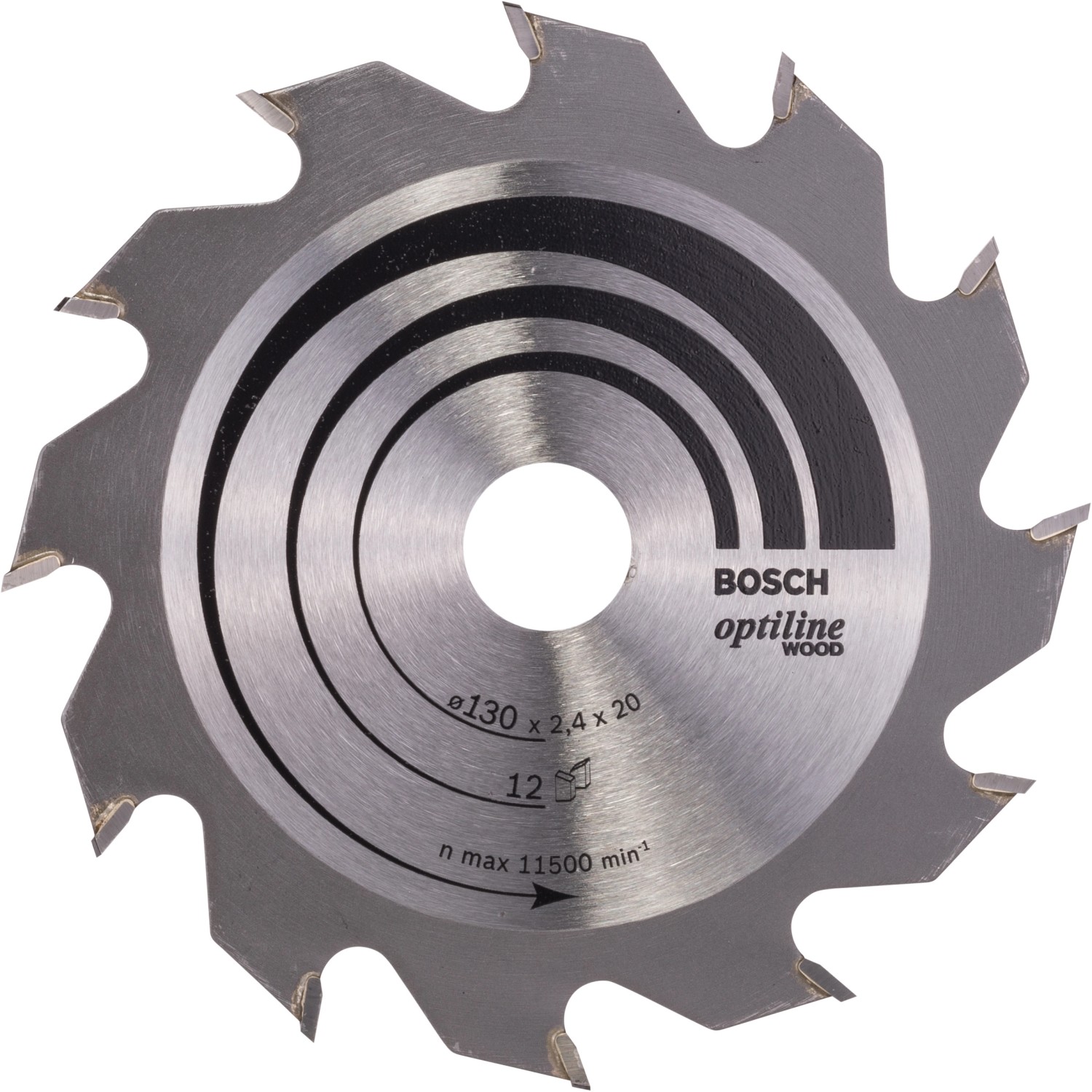 Bosch Kreissägeblatt Optiline Wood 130 mm x 24 mm x 20 mm 12 Zähne