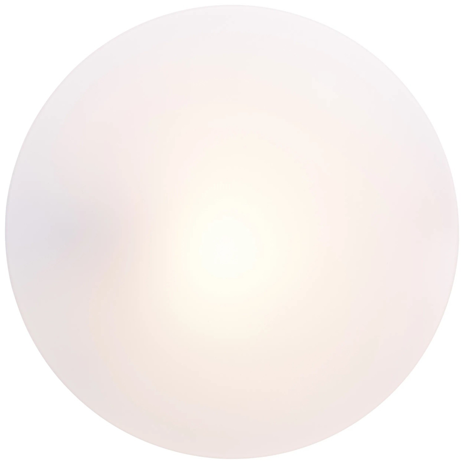 Weiße, runde Brilliant Außen- und Deckenleuchte Farly aus Metall/Kunststoff.