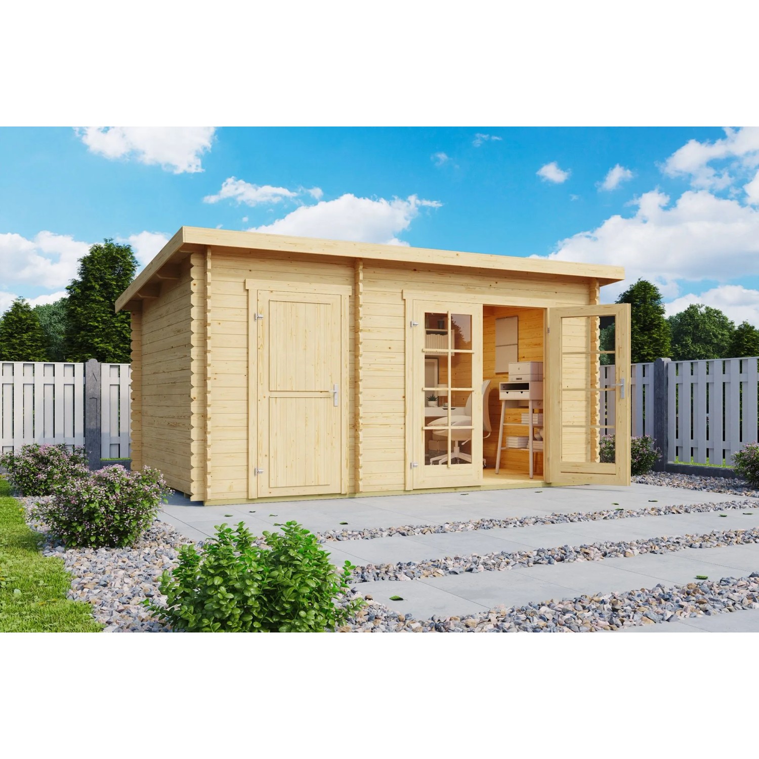 Lasita Gartenhaus Belmont 1 Natur/Unbehandelt 380 cm x 250 cm