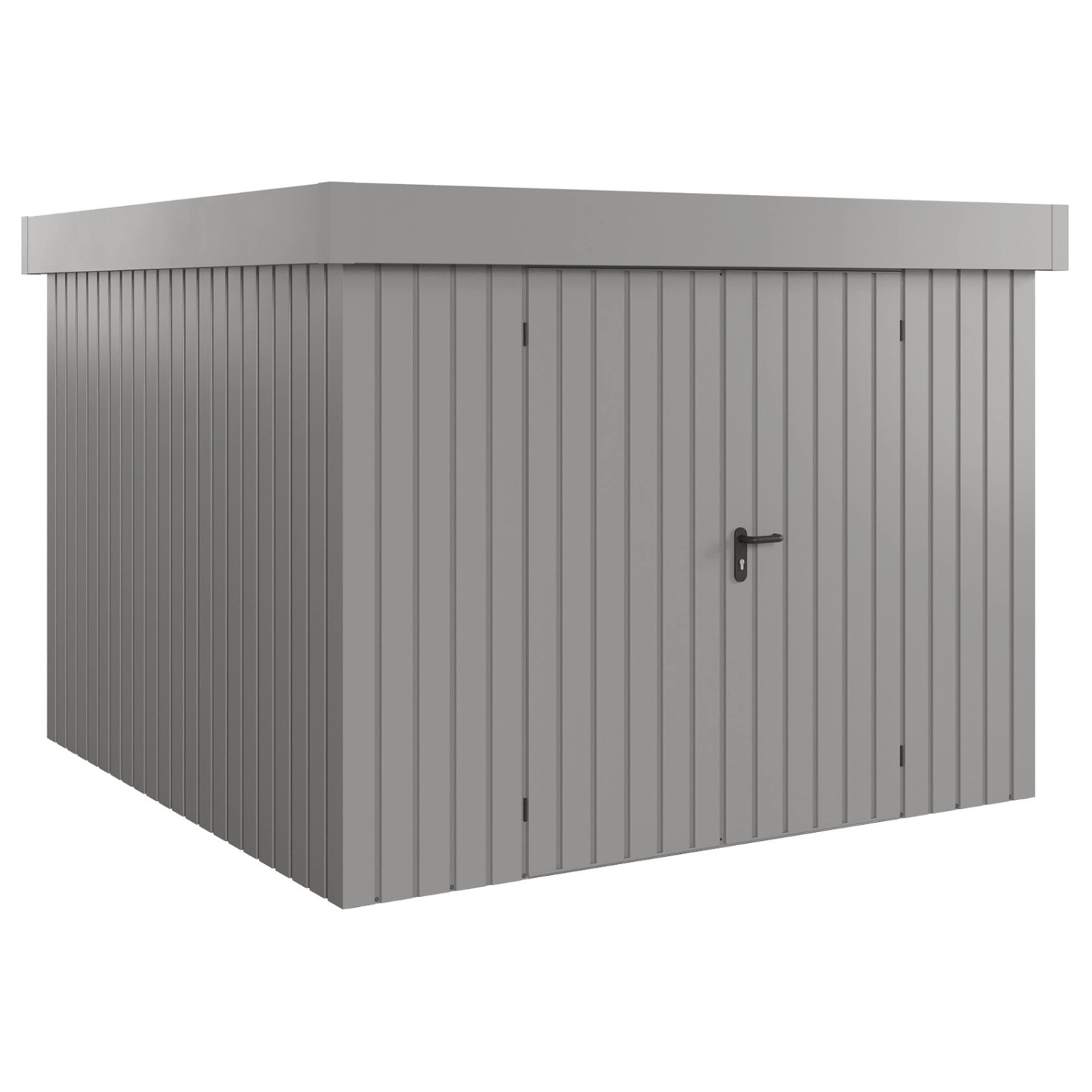 Hörmann EcoStar Gerätehaus Euroline Flachdach 2-flg 285 x 278 cm Graualumin günstig online kaufen