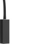 Schwarze LED-Wandleuchte Fischer & Honsel Sten, flexibel, 61 cm, ideal als Bettleseleuchte.