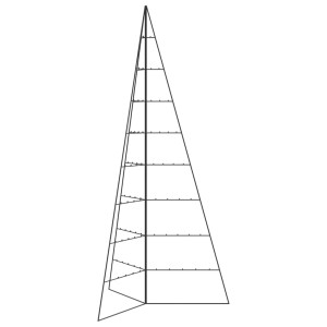 vidaXL Metall-Weihnachtsbaum zum Dekorieren Schwarz 210 cm 4018960