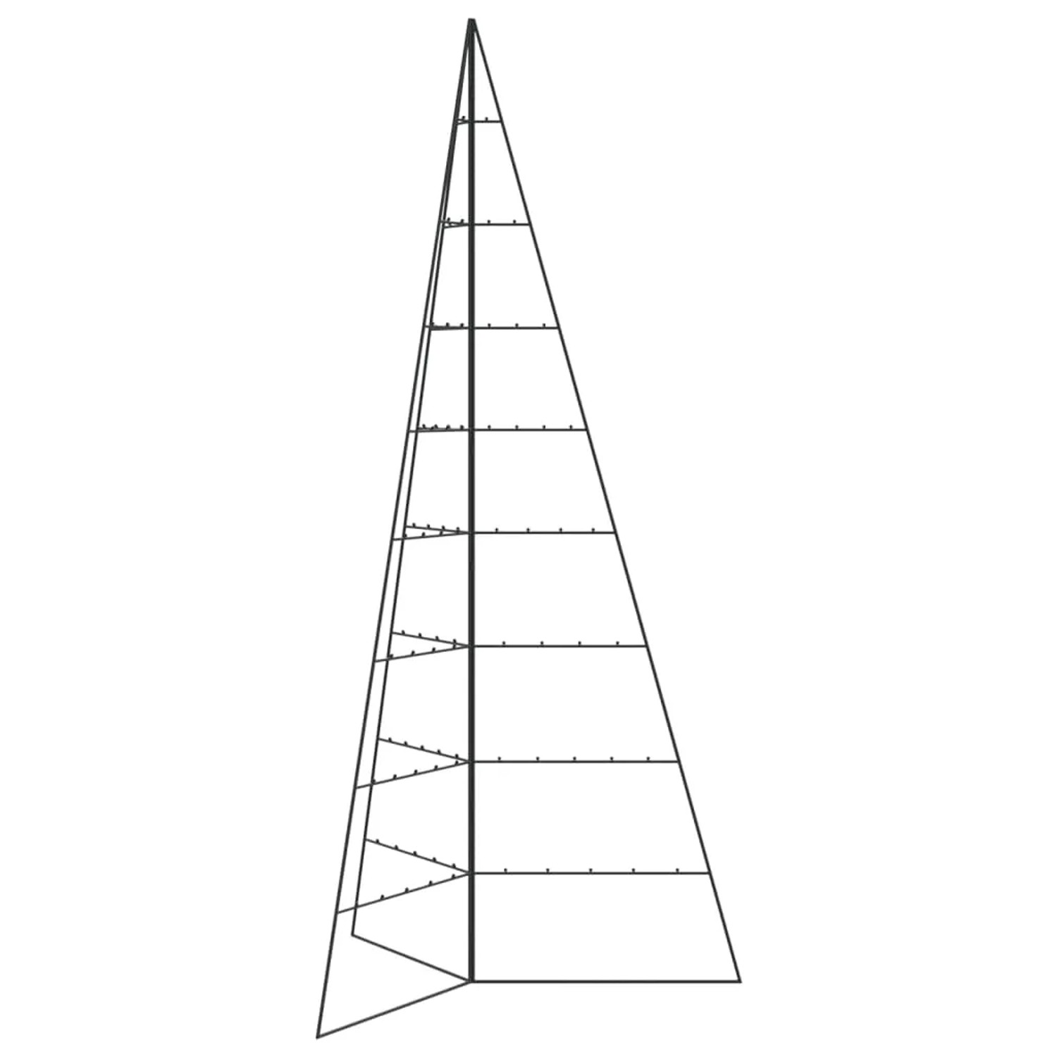 vidaXL Metall-Weihnachtsbaum zum Dekorieren Schwarz 210 cm 4018960