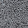 Graue Galamio Holzhackschnitzel als Mulch. Unregelmäßige Holzstücke mit rauer Textur für den Garten.