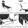 Tectake Aluminium Sonnenliege Aurelie Klappbar  Mit Kopfkissen Wetterfest und Uv Beständig  218 x 60 x 33 50 cm Schwarz_5