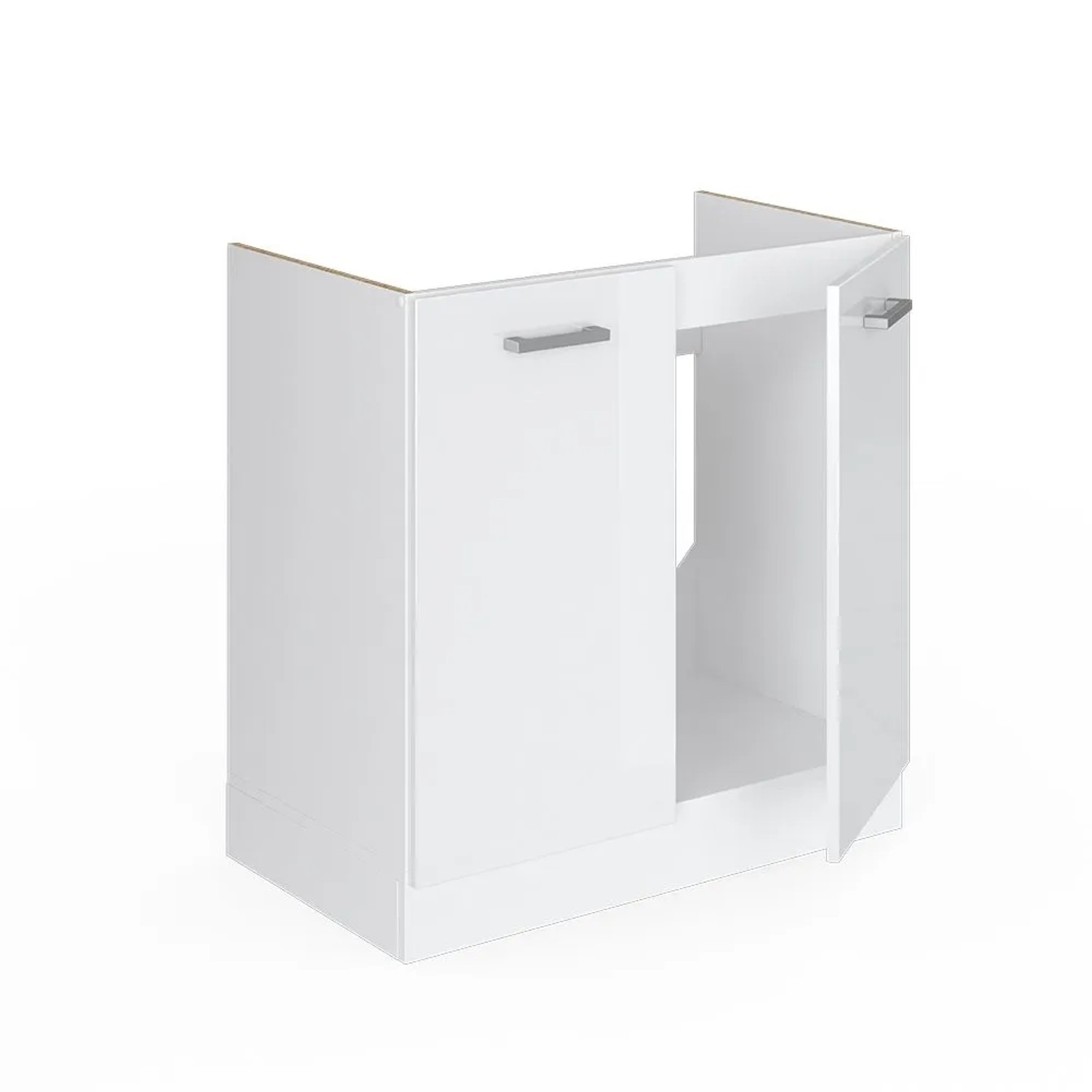 Vicco Spülenschrank R-Line 80 cm Weiß Hochglanz ohne Arbeitsplatte kaufen bei OBI