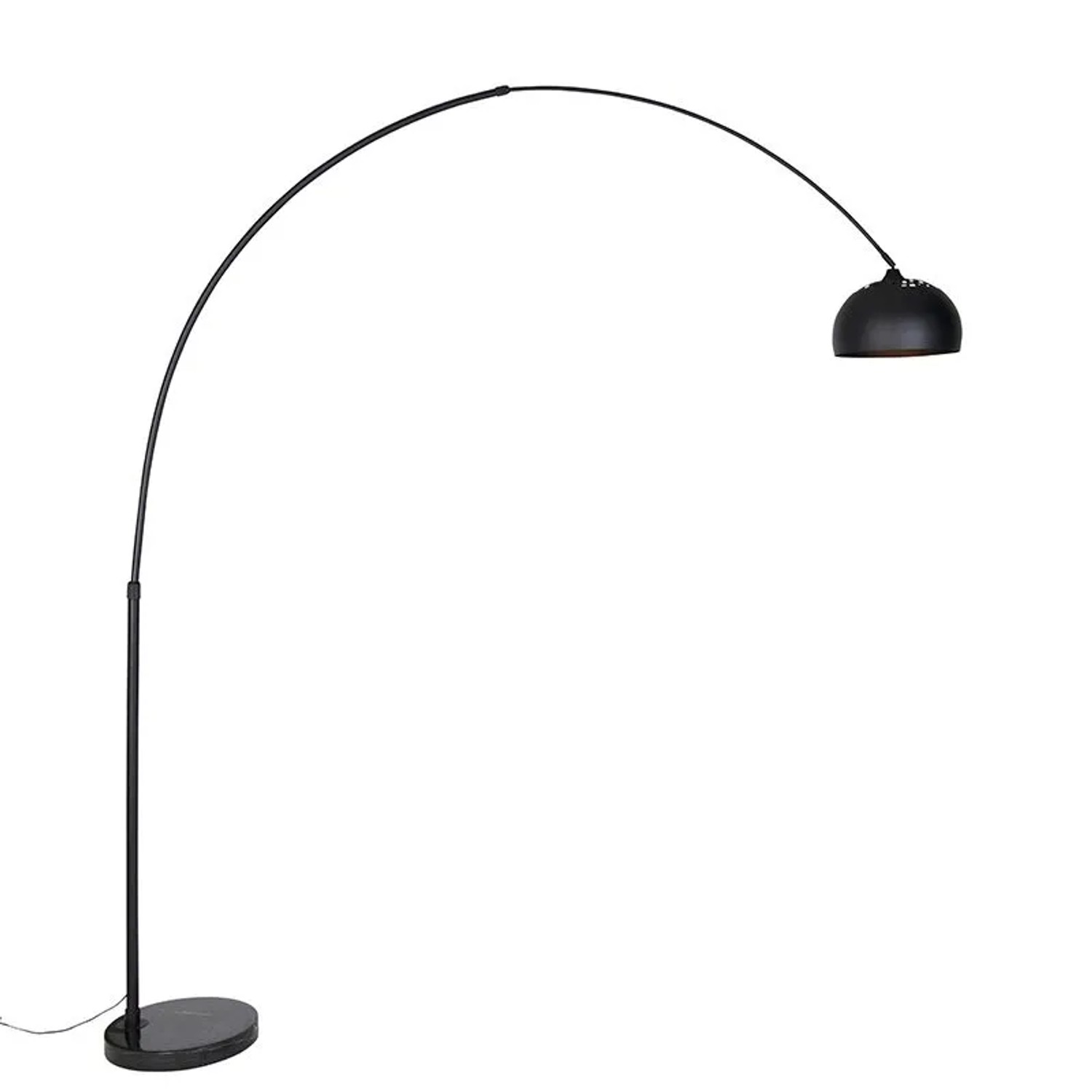 QAZQA Moderner Bogen Stehlampe Schwarz XXL