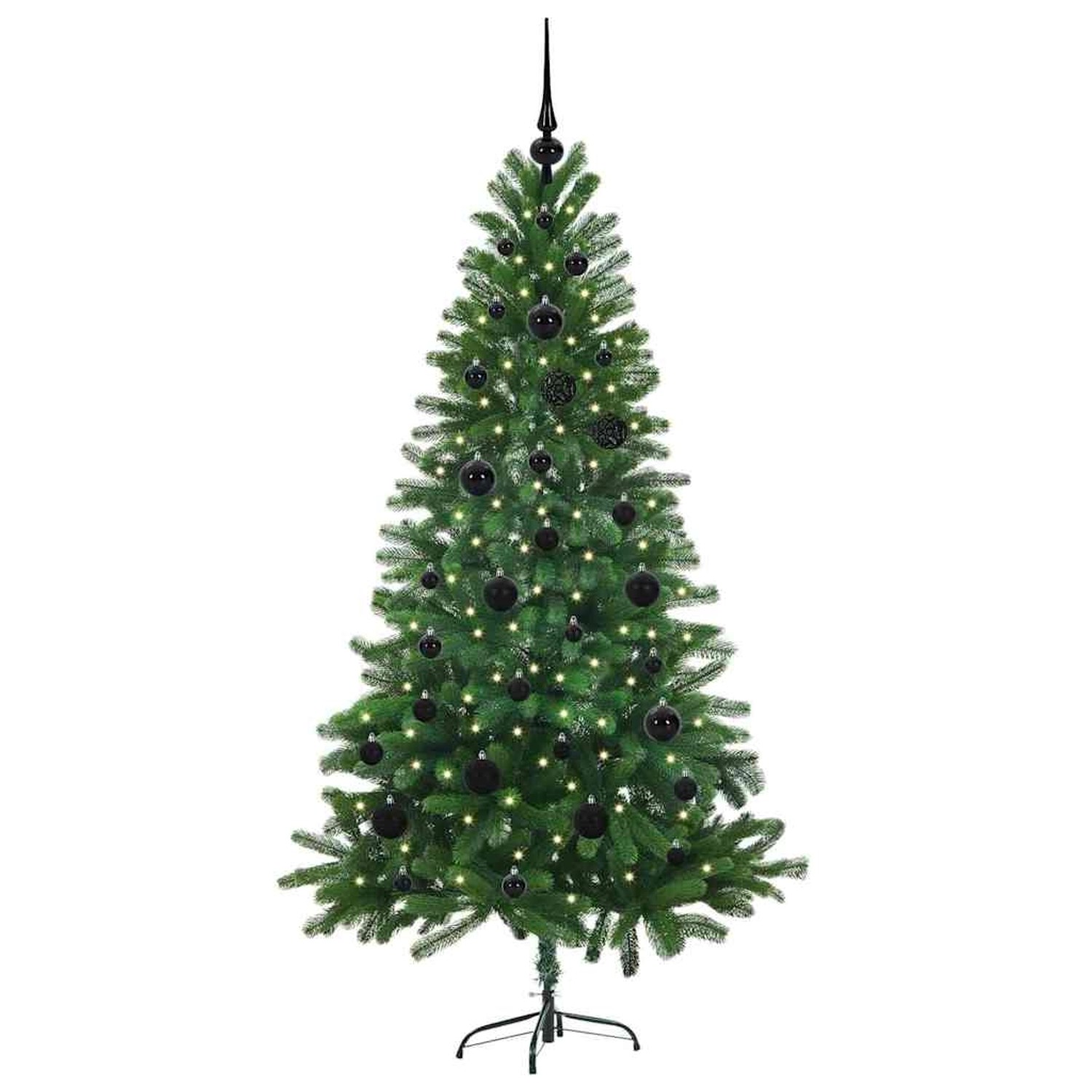 vidaXL Weihnachtsbaum mit 150 LEDs mit Ständer Grün 150 cm PE 3396319