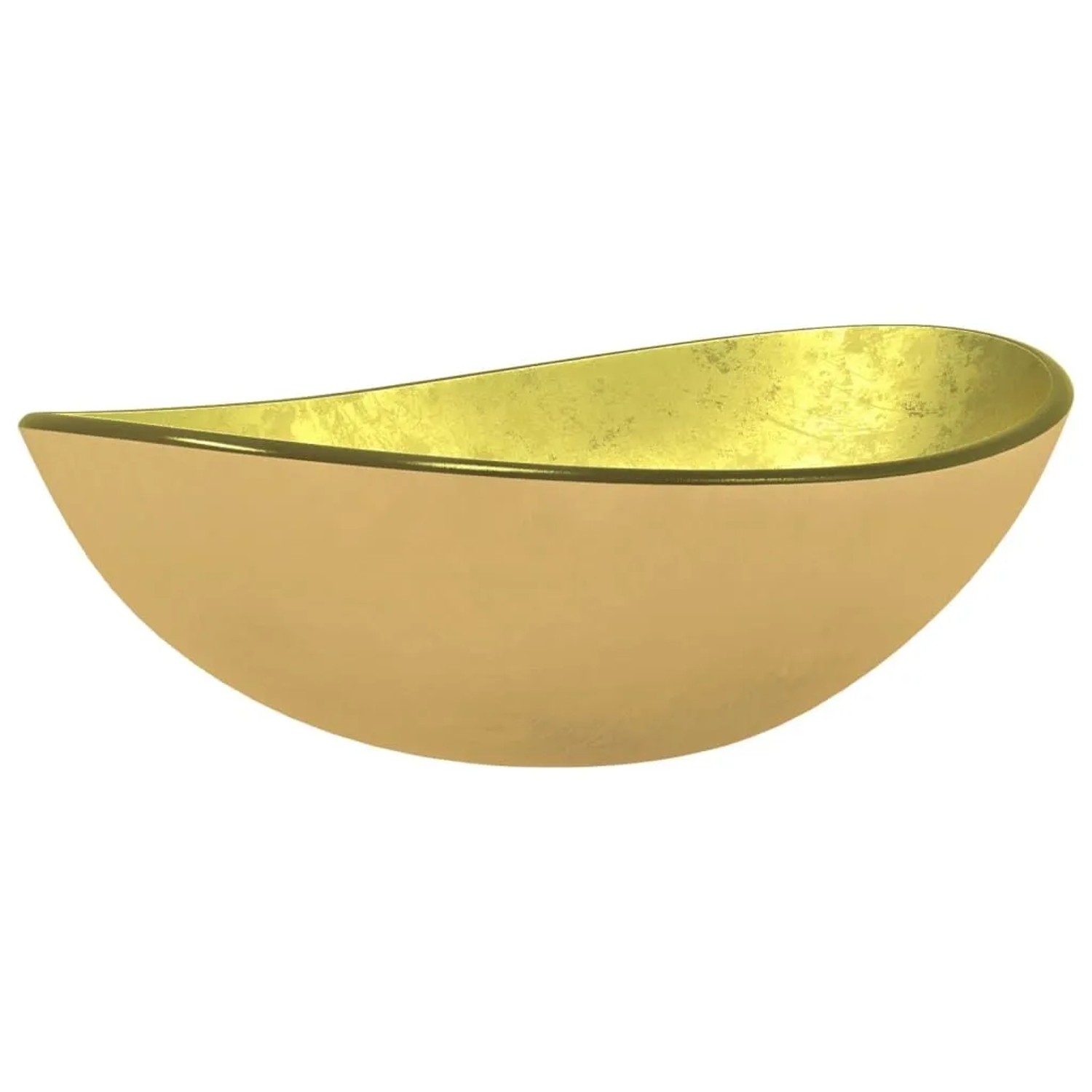vidaXL Waschbecken Hartglas 54,5x35x15,5 cm Golden 345262 günstig online kaufen