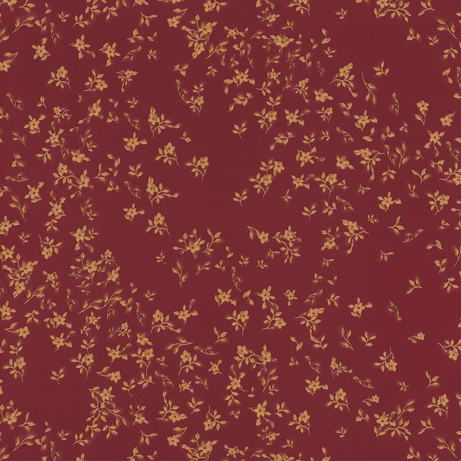 PROFHOME 935857-GU Blumen Tapete Floral glänzend Rot Gold Braun 7,035 m2 0,70 m x 10,05 m 7,035 m2 Rot