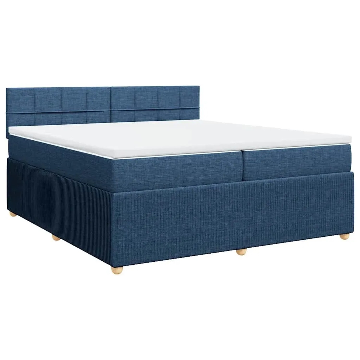 vidaXL Boxspringbett mit Matratze Blau 200x200 cm Stoff 3289869 günstig online kaufen