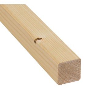 Gehobeltes Rahmenholz Fichte/Tanne, 54x54x3000mm, für den Innenausbau.
