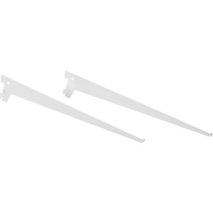 Weisse Metall-Winkelträger, 40 cm, 1-reihig für Regale & Regalböden.