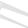 Weisse Metall-Winkelträger, 40 cm, 1-reihig für Regale & Regalböden.