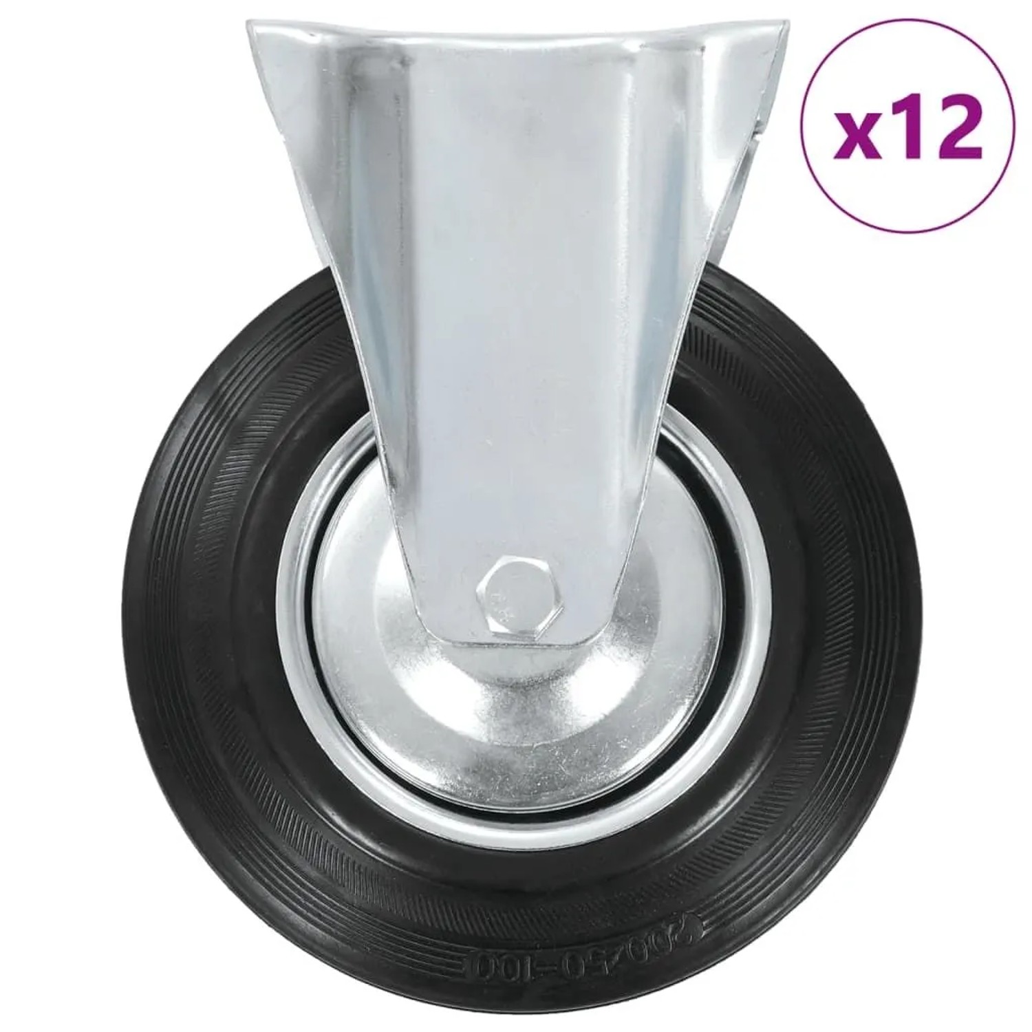 vidaXL 12 Stk Bockrollen 200 mm 277997