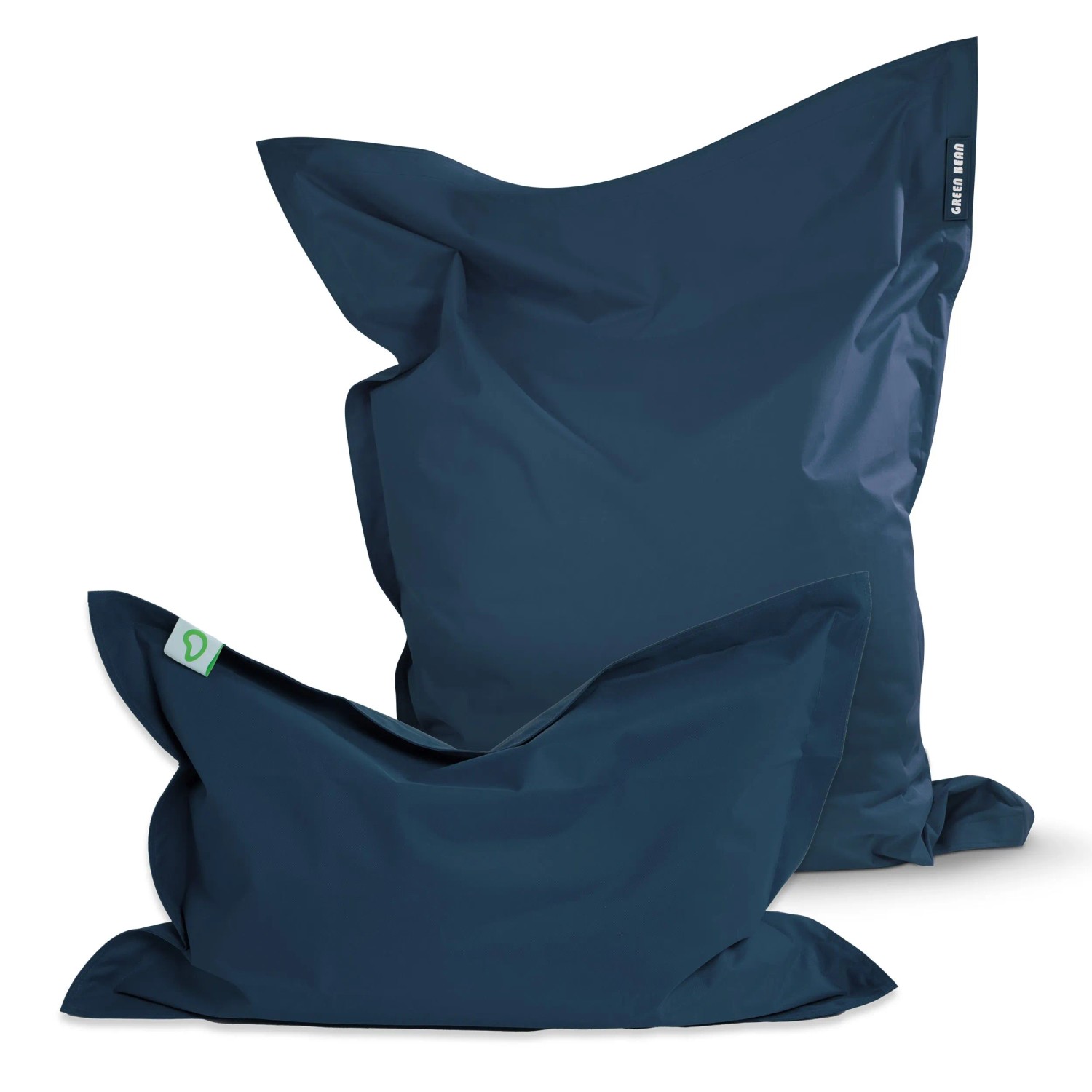 Green Bean Sitzsack-Set 2er Square XXL + BeBi 140 x 180 x 25 cm PVC Dunkelblau