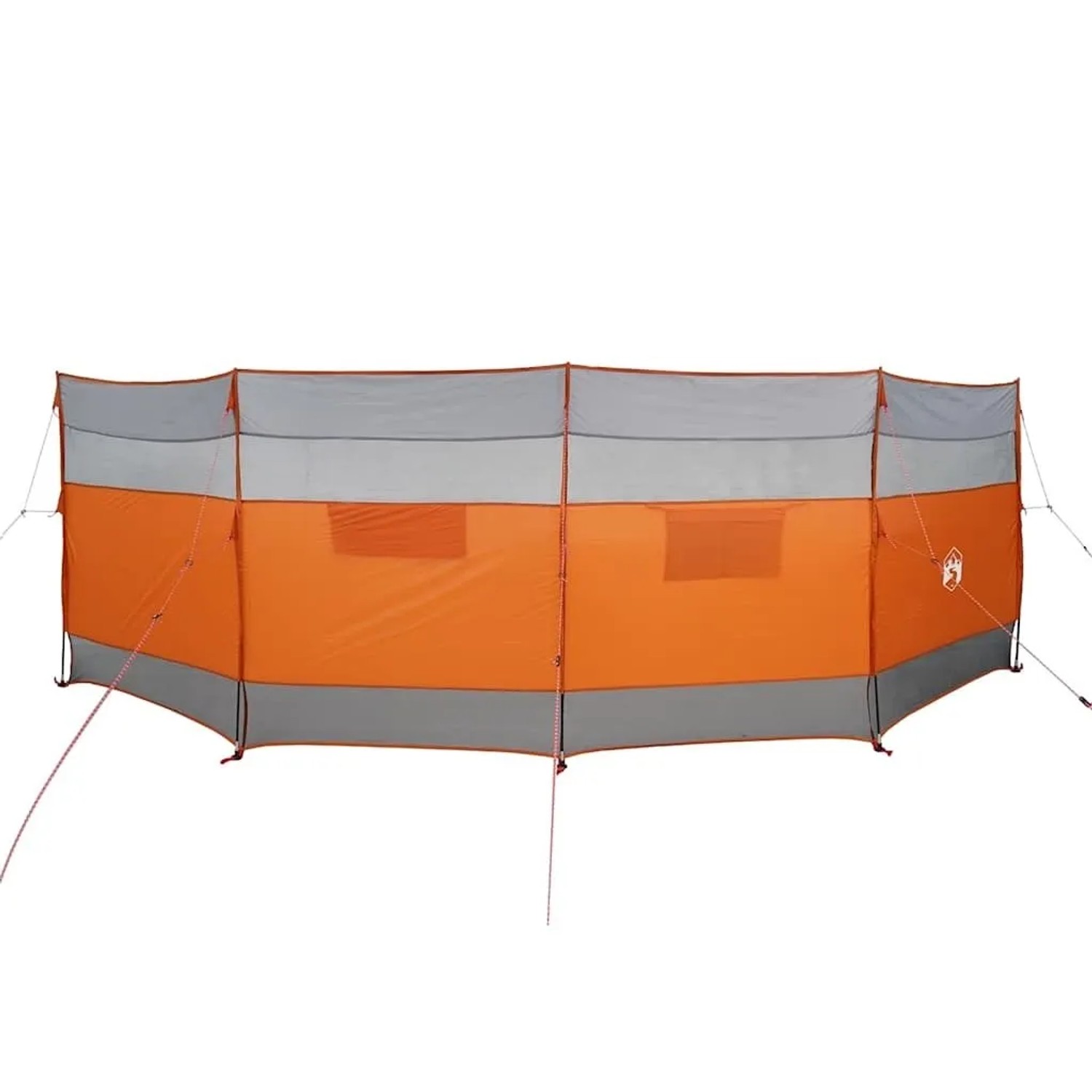 vidaXL Camping-Windschutz Grau und Orange 510x153 cm Wasserdicht 4009650