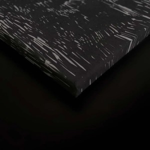 Bricoflor Leinwandbild Tannenwald in Grau/Schwarz, Wald Motiv für Wohnräume.