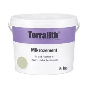 Eimer Terralith Mikrozement Fix & Fertig, 5kg, feine Körnung, für Putz-, Mörtel- und Zementarbeiten.