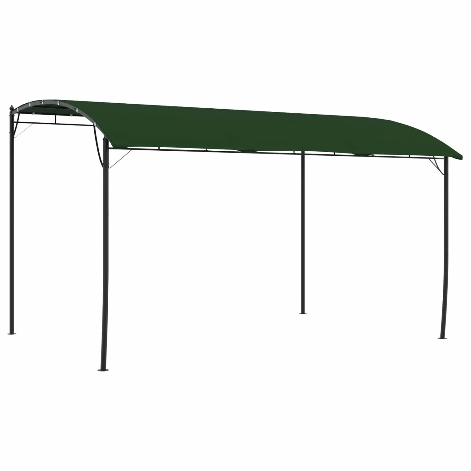 vidaXL Pavillon 4 x 3 x 2,55 m Grün Stoff und Aluminium 180 42030535