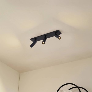 Arcchio Strahler Brinja Slim 10041199 Modern in Schwarz aus Aluminium 3-flammig GU10 Flurleuchte