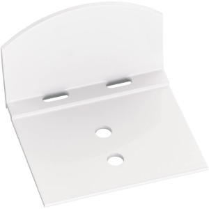 Weißer Abschluss- und Haltewinkel für Kunststoffbedachung, 2 Stück.