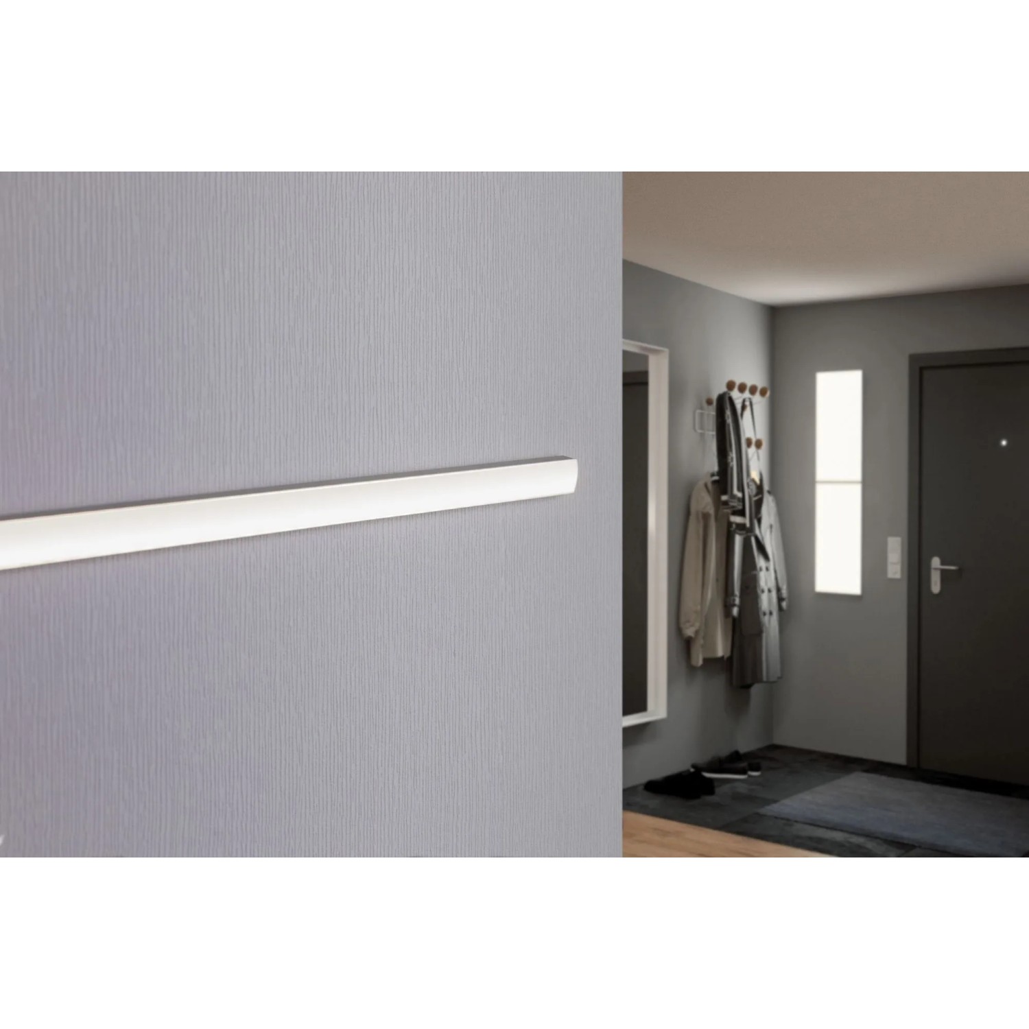 Paulmann Base Profil mit Diffusor, 1m, zur Montage von LED-Streifen an Wand.