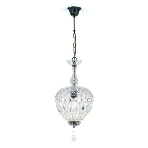 Orion Leuchten Pendelleuchte ⌀ 25cm 1 x E27 Kristall Antik