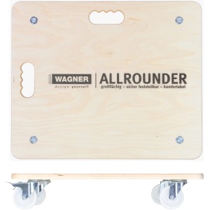 Wagner Transporthilfe Allrounder Birke, 250 kg Tragkraft, mit Rollen und Tragegriffen.