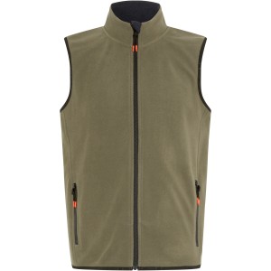 Gardena Herren-Weste in Olivgrün: Ärmellose Arbeitskleidung mit Reißverschluss und Stehkragen.