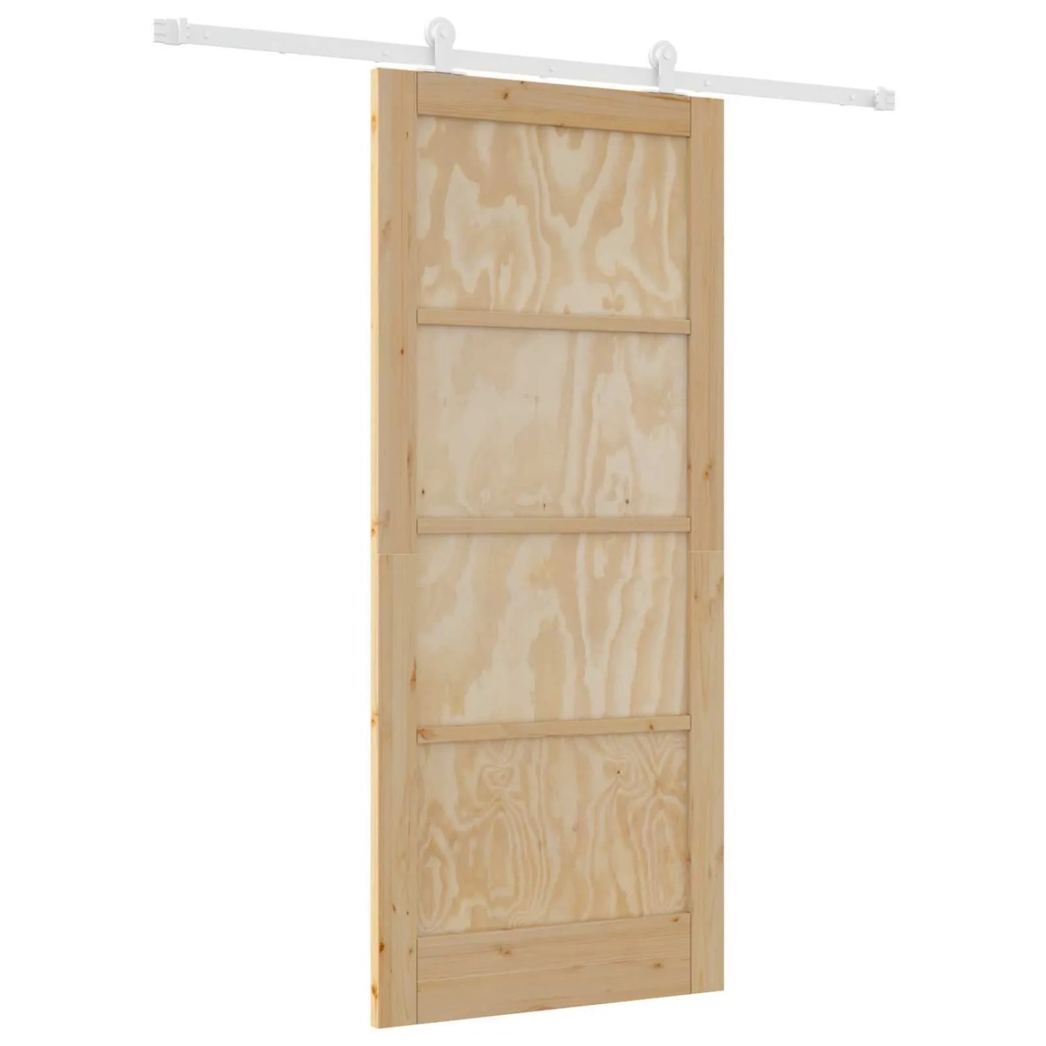 vidaXL Schiebetür Natur und Weiß 86 x 198,5 cm 3445474