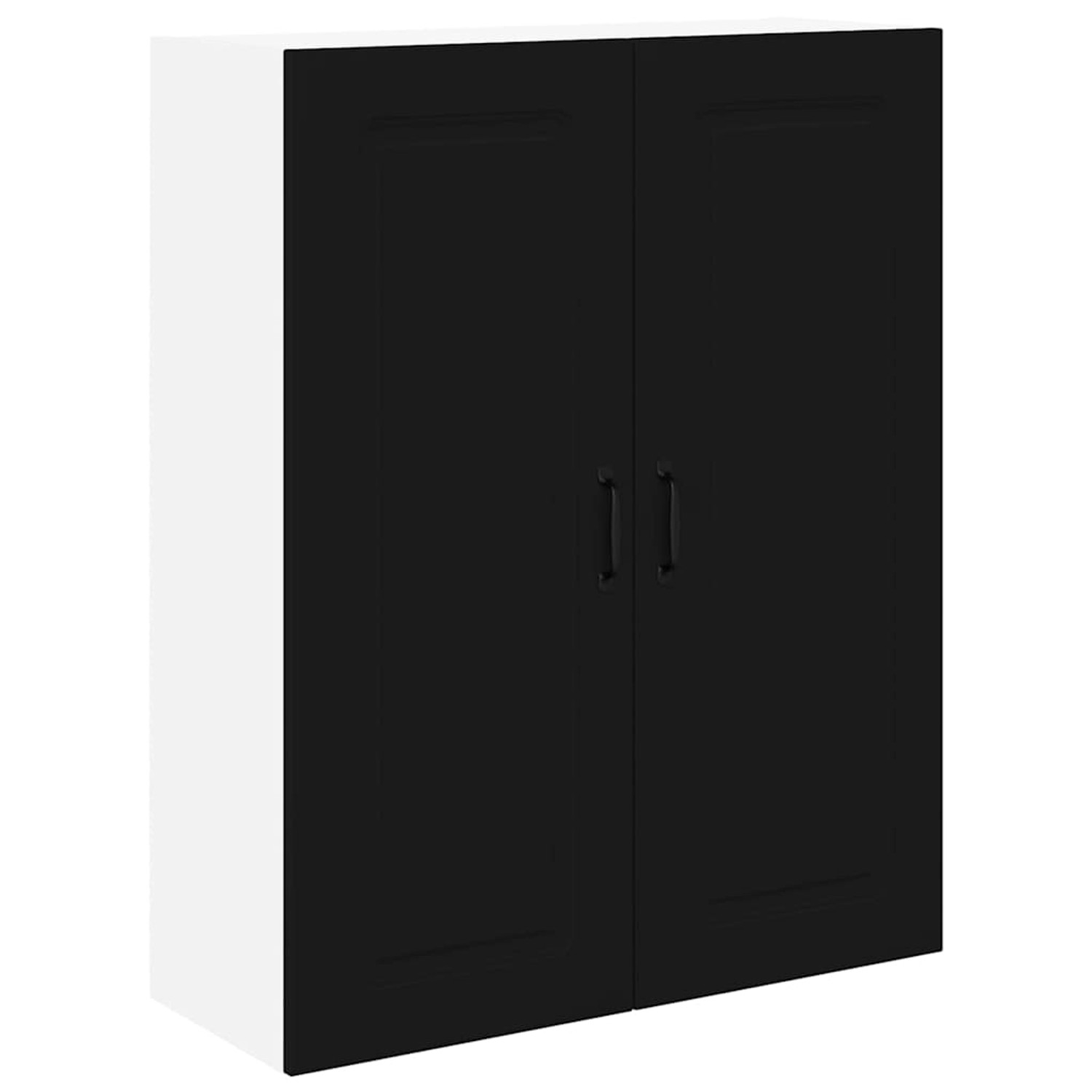 vidaXL Küchenwandschrank Schwarz 80 x 31 x 100 cm Holzwerkstoff 884795 günstig online kaufen