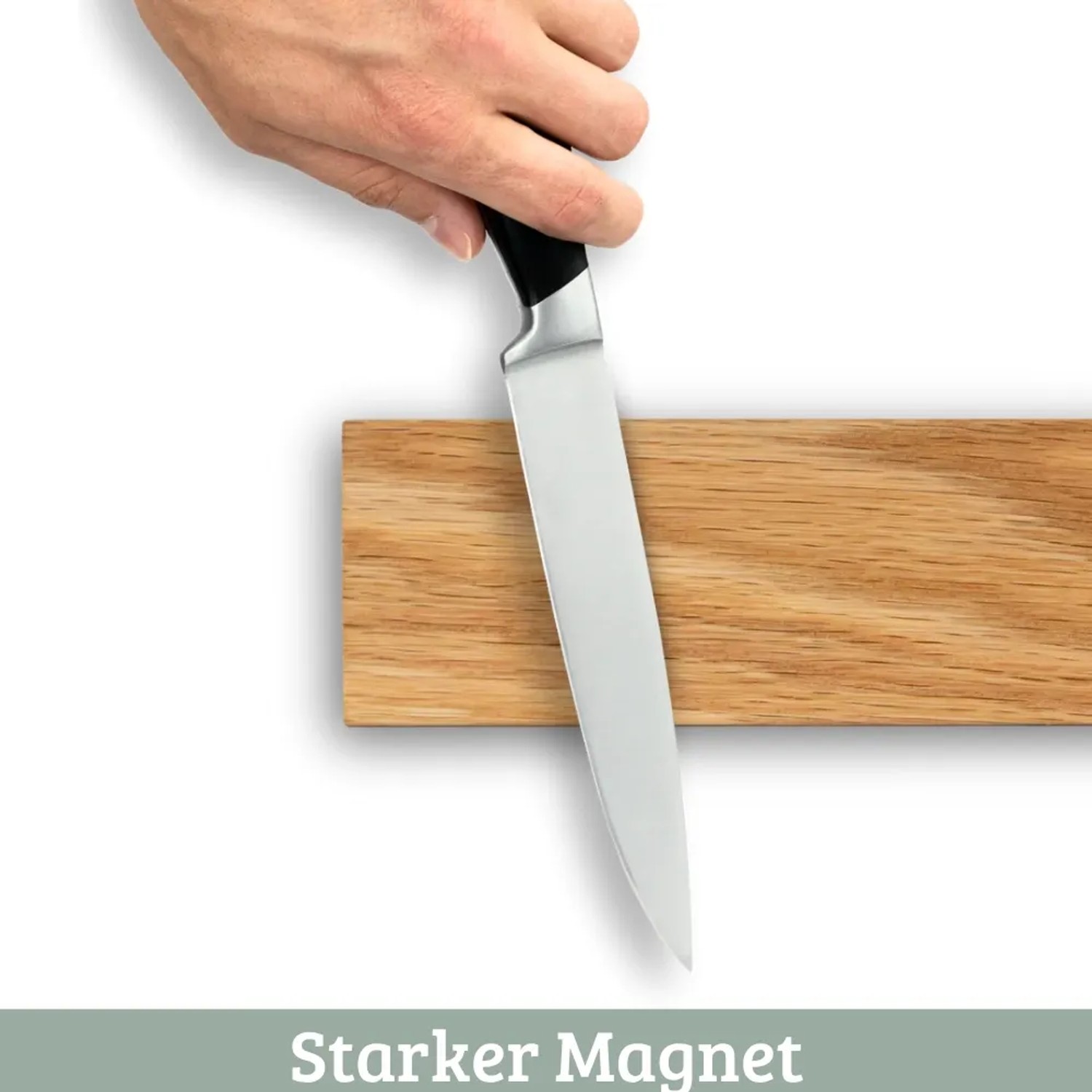 DELUKE Magnetleiste Messer aus Eichenholz KYLO STARKER Magnet 40cm Breite Messerhalter Magnetisch Holz Küchenmesser Organizer kaufen bei OBI