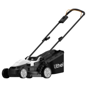 Litheli Akku-Rasenmäher U20 ohne Akku, 33 cm Schnittbreite, Fangkorb und klappbarer Griff.