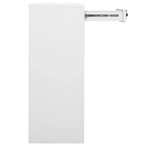 Weißer vidaXL Büroschrank aus Stahl mit offener Schublade, 90x40x102 cm.