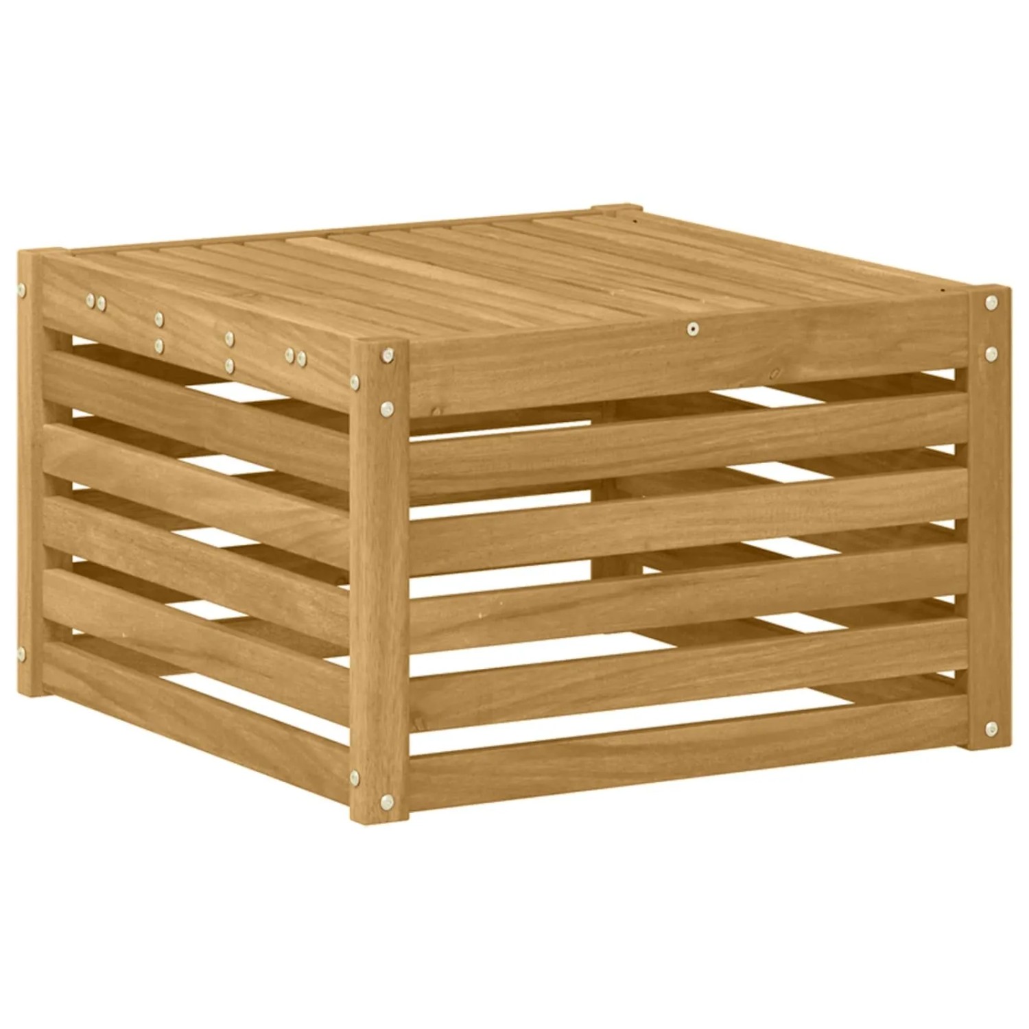 vidaXL Tisch für Outdoor Massivholz Akazie Weiß 59 x 59 x 37 cm 901487