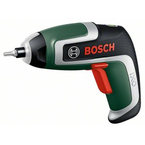 Bosch IXO 7 Akkuschrauber mit Akku, Ladekabel und Box. Kompakter Schrauber in Grün/Schwarz/Silber.