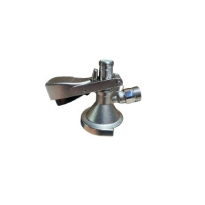 Ich-Zapfe Zapfkopf Keg-Verschluss Flach-Fitting Oberer Ausgang Kelleranstich aus Metall Silber
