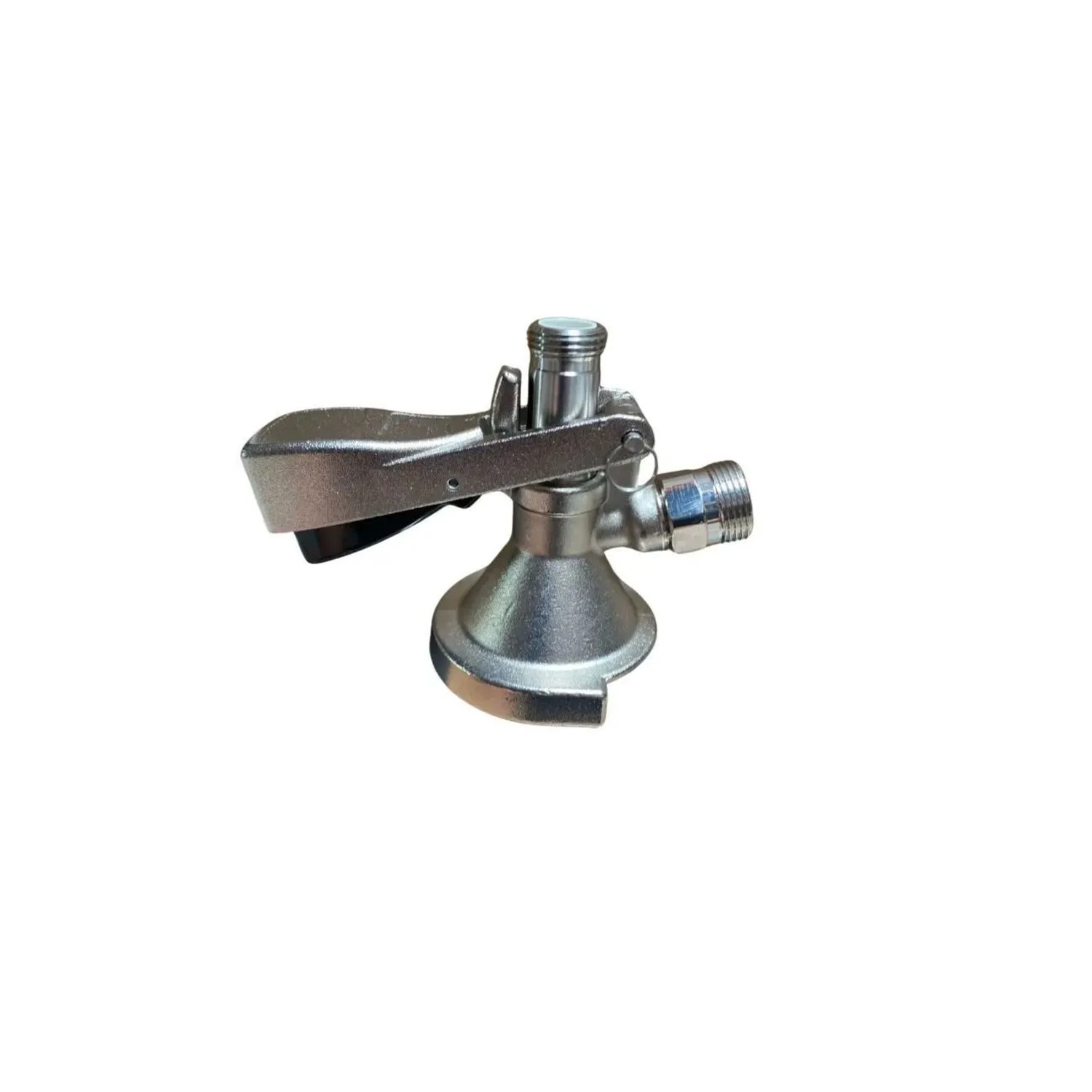 Ich-Zapfe Zapfkopf Keg-Verschluss Flach-Fitting Oberer Ausgang Kelleranstich aus Metall Silber