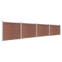 vidaXL Zaunelement Set WPC 699x146 cm Braun 3070453_2