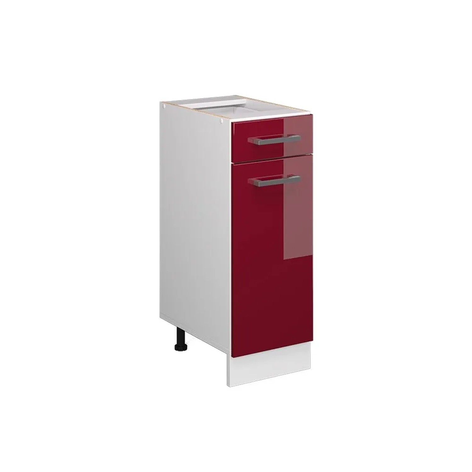 Vicco Küchenunterschrank R-Line Rot Hochglanz 30 x 82 ohne Arbeitsplatte
